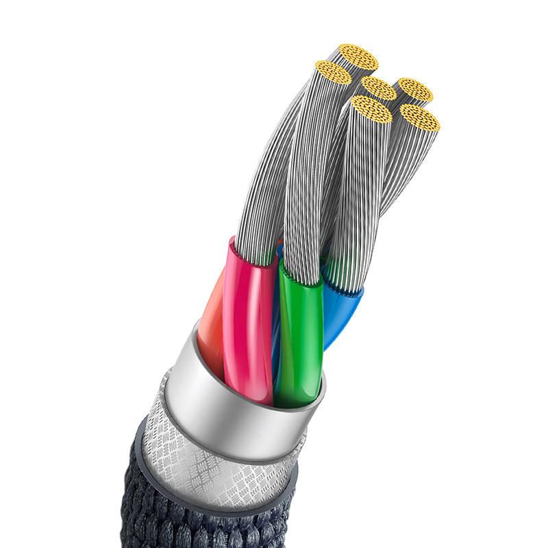 Kabel Usb Do Usb-C Baseus Crystal Shine, 100W, 1.2M (Czarny)
