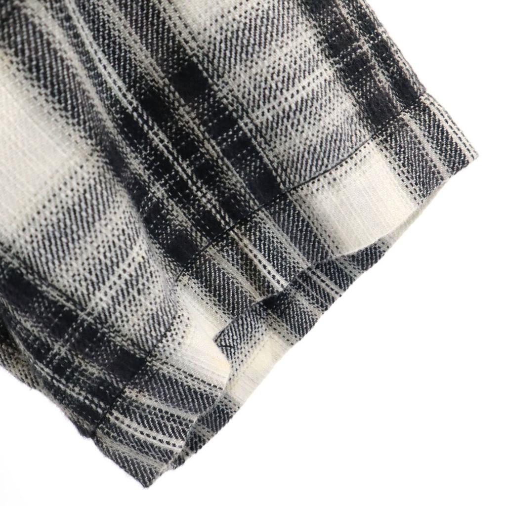 QUENCHLOUD Made In Japan Check Pattern Short Sleeve Shirt 1 Black Men's Used