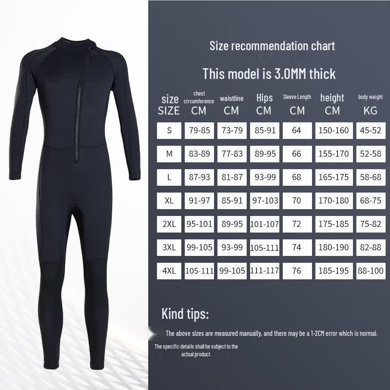 OLOEY 3MM Full Body Wetsuit XL