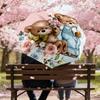 1pc Teddy Bears Flowers Automatic Folding Umbrella, Heavy Duty 8 Rib Iron Frame,  Suitable for Travel, Daily Use, Birthday, Decor Gift m0104025