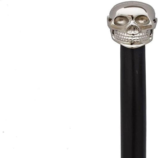 Solid Brass Skull Head Walking Cane Wooden Rosewood Walking Stick Designer Fashion Cane for Men