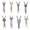 Bolo Tie for Male Carnivals Necktie Relief Ox Head Pendant Necktie for Shirt
