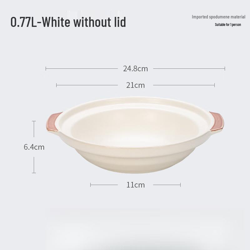 LIEI Commercial Ceramic Shallow Casserole