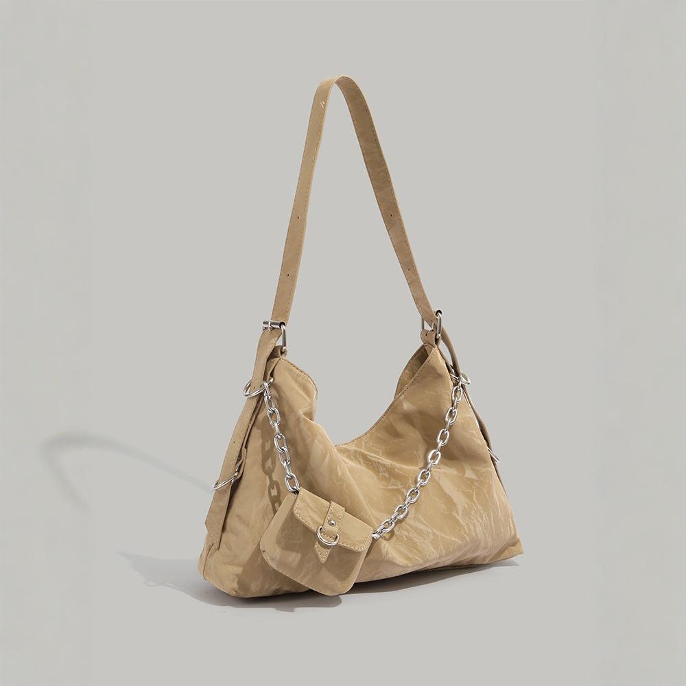 High-end large-capacity tote bag for women, 2025 new model, simple underarm bag, niche versatile commuter shoulder and crossbody bag
