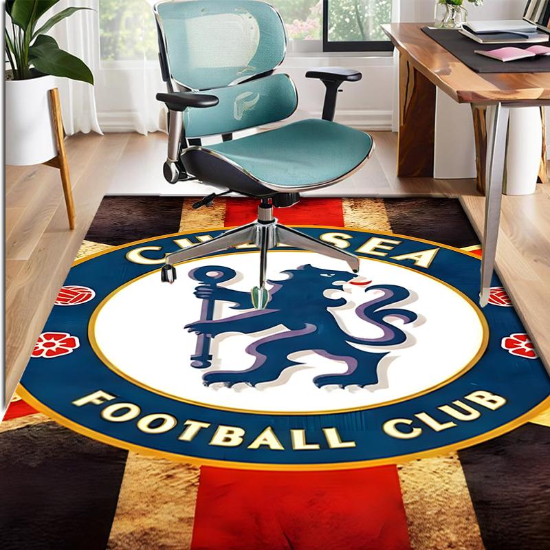 Football Club F.C Pattern Rug, Indoor/Outdoor Mat, for Picnic, Gameroom, Bedroom, Office, Living Room, Home Decor Carpet, Birthday Gift