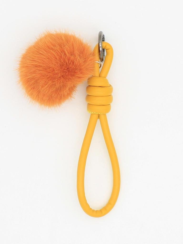 Woven Leather Pendant Keyring & Bag Accessory