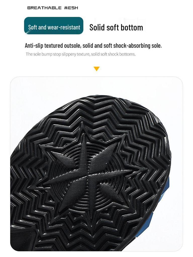 Babudou Boys' Waterproof Sports Shoes - Spring 2026 Double Mesh Casual Sneakers for Kids