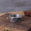 Viking Stainless Steel Celtics Knot Ring for Men Women Nordic Trinity Wedding Band Promise Jewelry with Wooden Gift Box