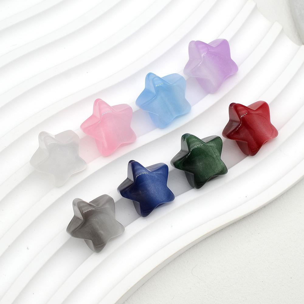 1Pcs 16mm Star Love Heart Mermaid Glitter Colorful Resin Beads Loose Spacer Beads for Jewelry Making DIY Bracelet Necklace