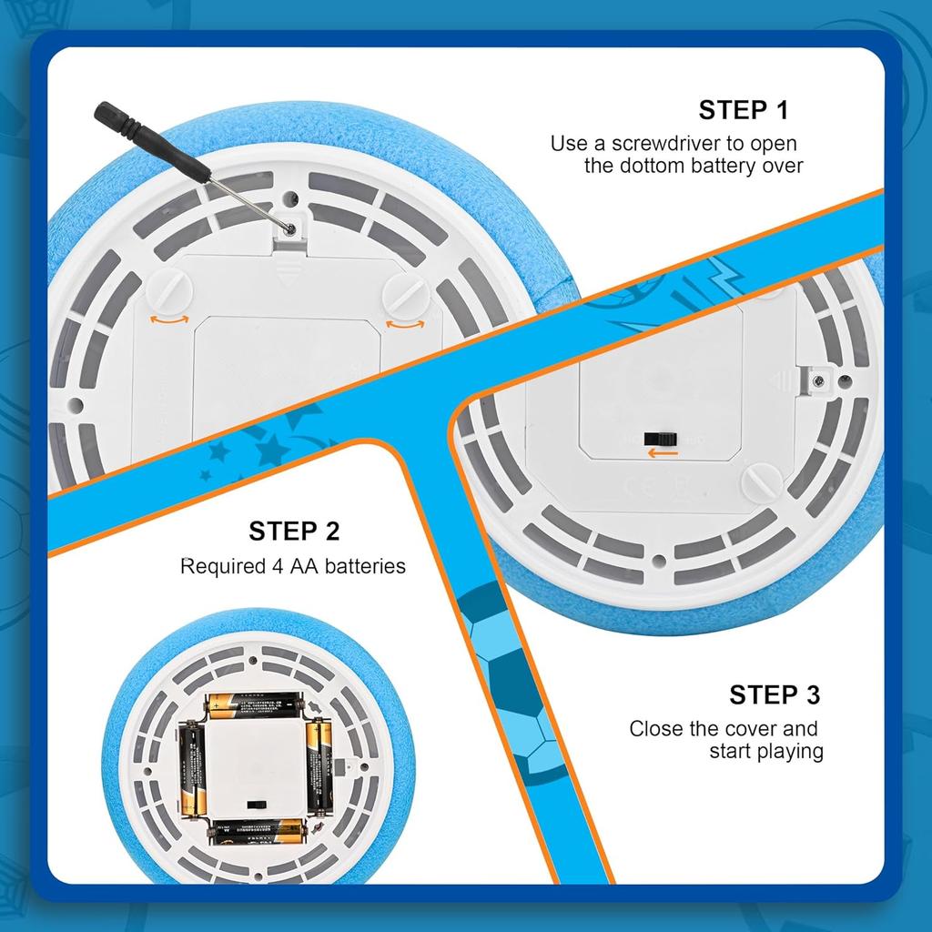 LED Hover Soccer Ball, Air Soccer Indoor Floating with LED Light, Indoor Soccer Game for Young Boys and Girls, Birthday Gifts for Young Kids, Toys