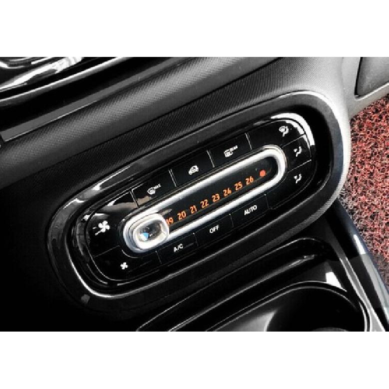 Central Console ABS AC Switch Panel Trim Black For Benz Smart Fortwo 2015-