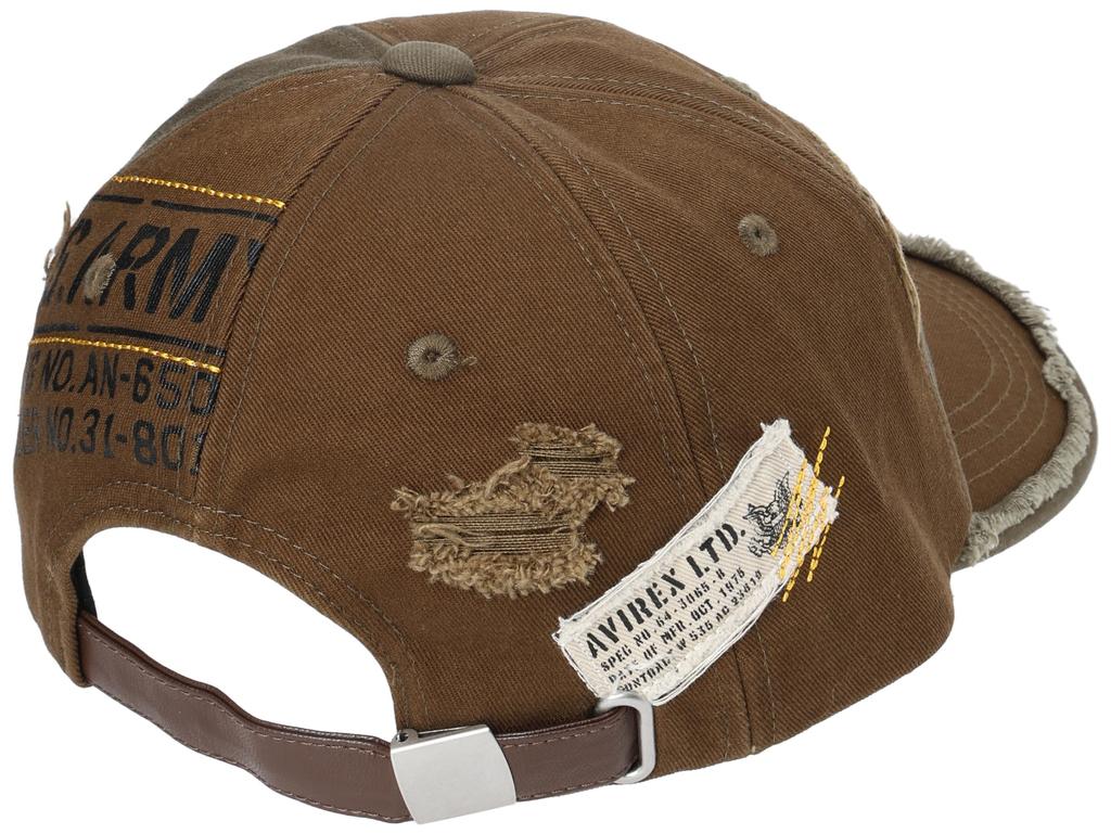 AVIREX Distressed Mesh 80315600 Cap, Khaki,