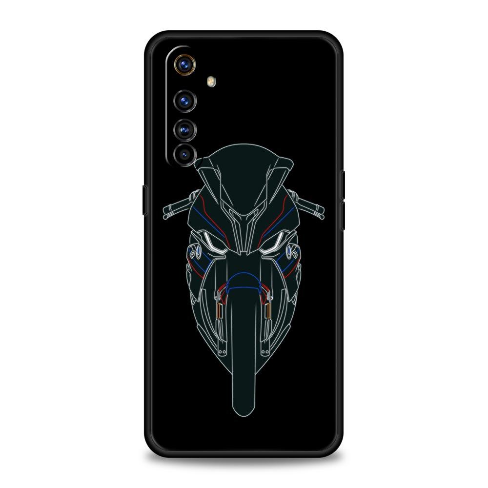 Moto Cross Motorcycle Sports Phone Case For Realme 10 9 8 5G 7 6 GT2 Pro Plus 9i 8i C21 C11 C25 C35 GT Neo 2 3 3T Black Cover