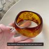 32 Style Acrylic Resin Bangles for Women Retro Punk Coffee Smudging Bangale Personality Irregular Wide Wristband Party Jewelry M