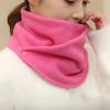 Classic solid color neck warmer with snap closure warm velvet cover for winter outdoor activities use