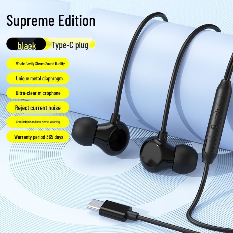 Comfortable Type-C Wired In-Ear Sleep & Gaming Earphones - Painless Long Wear Design