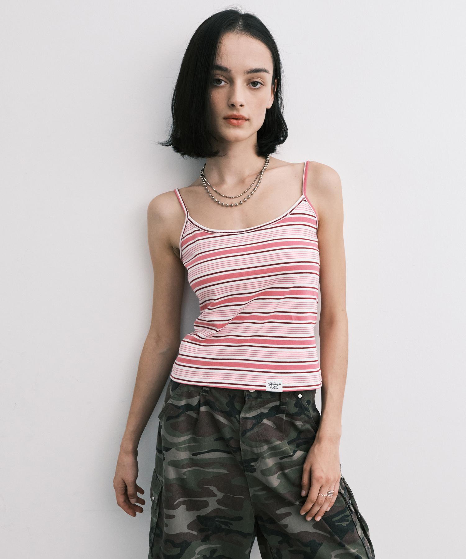 Midnight Move Stripe Sleeveless (Pink) Pink