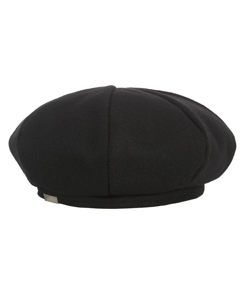 Bajal Bold Metal Tip Wool Beret Black