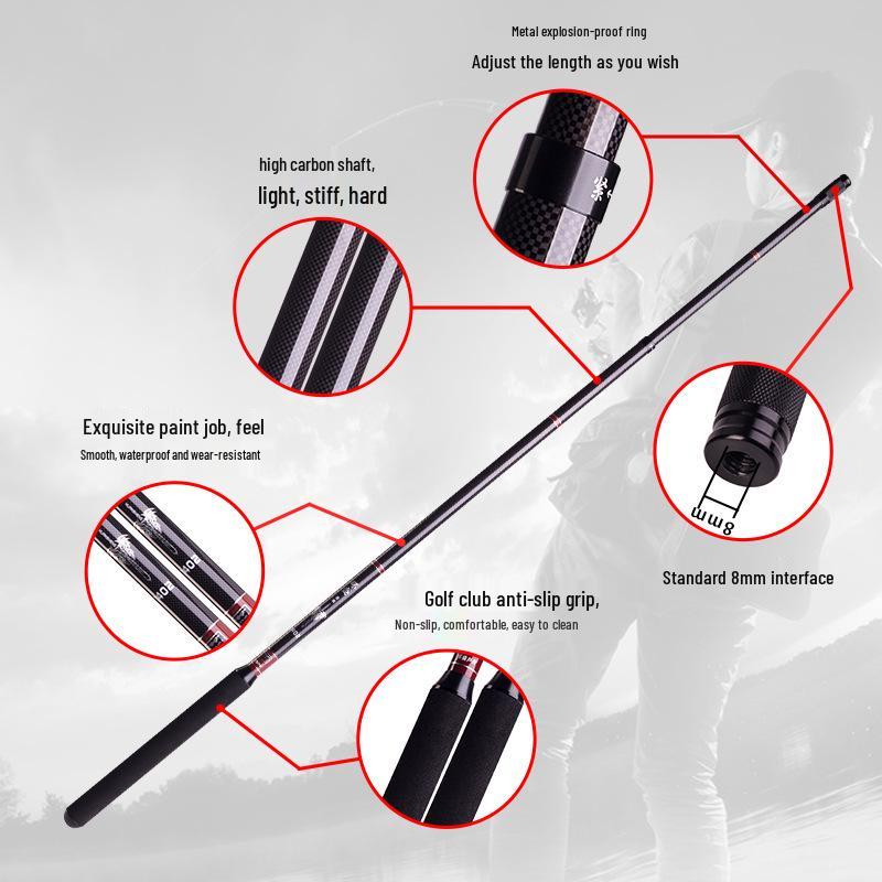 Надлегкий карбоновий підсак для нахлистової риболовлі - Телескопічний, Ізольований, Коротка секція, Надтвердий для карася