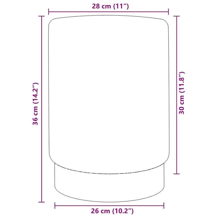 VidaXL Tabouret Violet et doré Velours 28 x 36 cm 249837