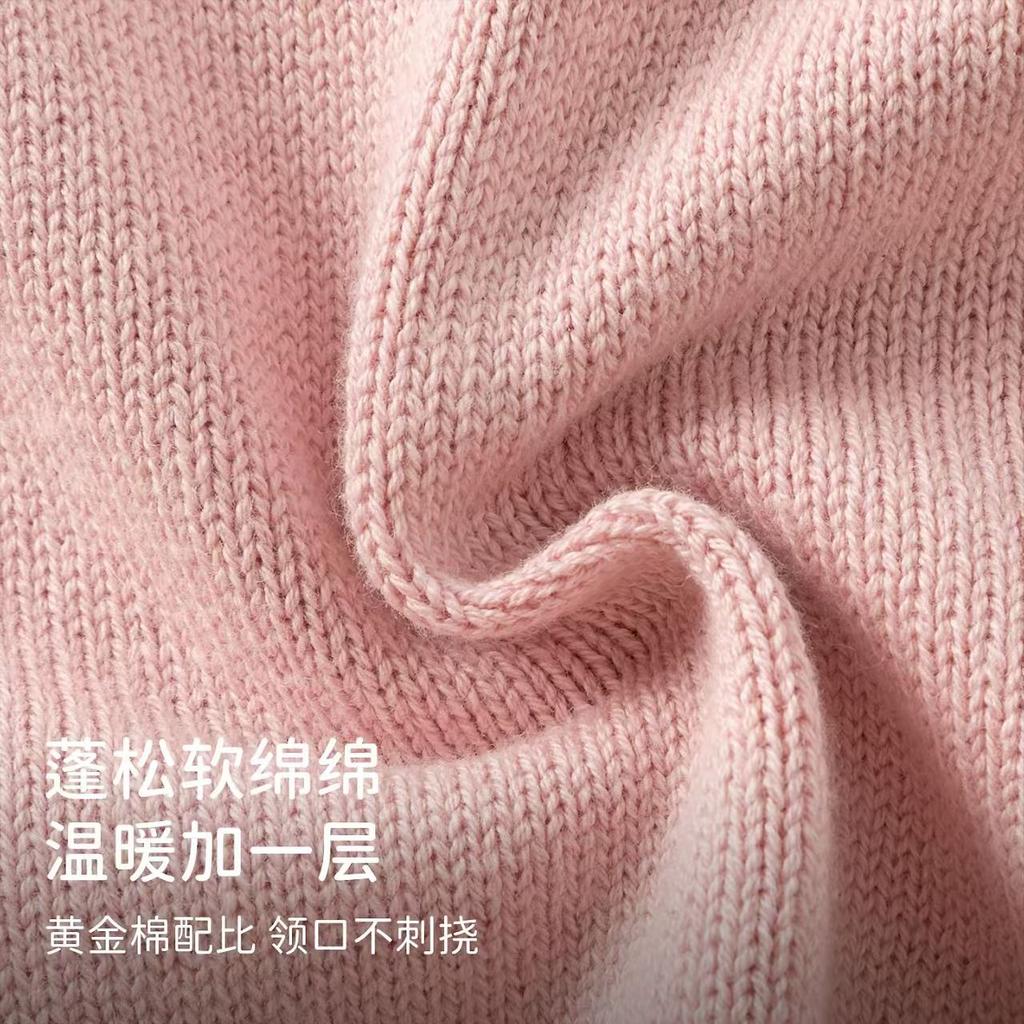 David Bella Girls' Sweater Winter New Children's Wool Knitted Sweater Medium and Large Children's Stylish Hoodie