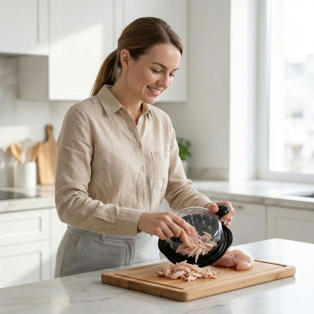 Transparent Lid Chicken Mincer
