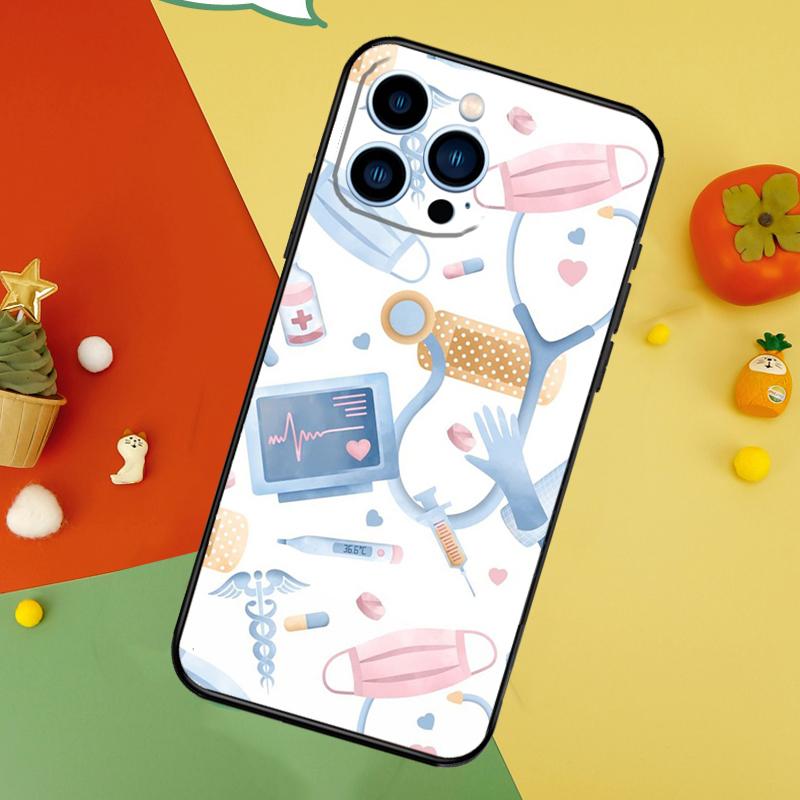Cartoon Doctor Nurse Phone Case For iPhone 17 Pro Max16 15 14 13 11 12 Pro Max Plus 12 13 Mini 16e 17 Air Cover