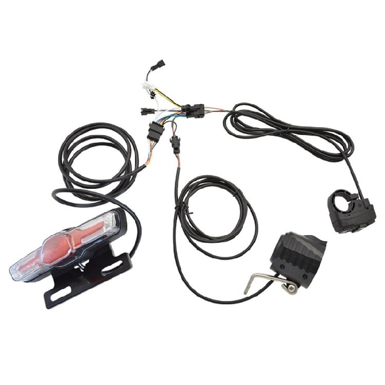 1 Set Cycling Safety Light Set with Horn Front Headlight, and Turning Signal Quick Insert and Play Installation