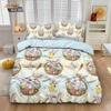 3pcs Easter Cute Cartoon Easter Egg Printed Quilt Set Multi Size Bedding Decoration Soft Machine Washable