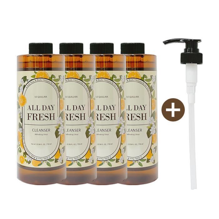 

LE QUILLAIA Body Cleanser All Day Fresh 750ml x 4