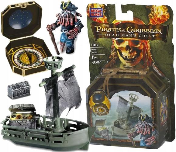 Mega Bloks Pirates of the Caribbean Figure Davy Jones With Ship