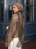 New Vintage Voile Scarf Leopard Print Hijab for Women Lightweight Sunscreen Head Wrap Beach Cover-Up Windproof Travel Scarf