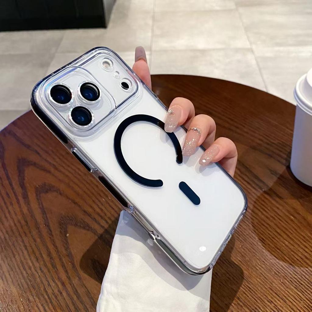 Eiskristall Geeignet für IPhone17proMax Magnetische Handyhülle Apple 16 Hawk Objektivfolie 15 Transparente Sturzsichere Hülle