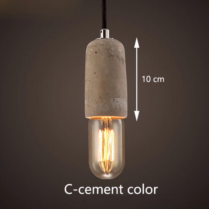 3 style kolorowe krótkie Loft Nordic Cement wisiorek światła nowoczesna lampa led E27 110 V przewód restauracja!