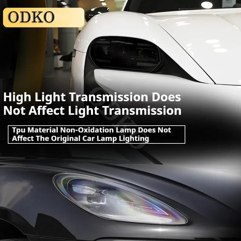 For Volvo S90 cription 2017-2024 2PCS Car TPU Front Headlights Film Car Bra Clear PPF TPU 8.5mil Paint Protection Film