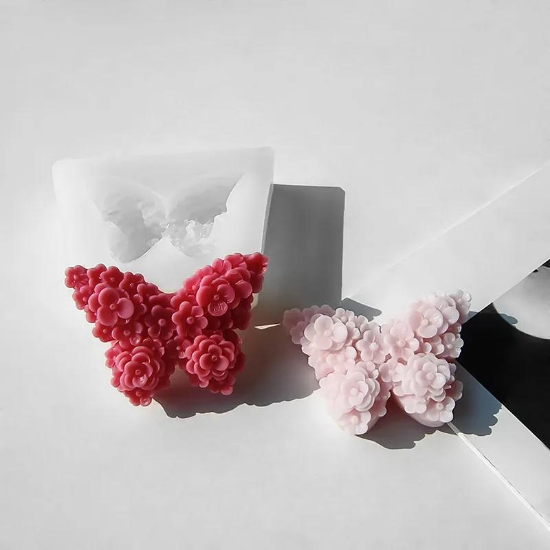 Flower Butterfly Silicone Molds for Baking DIY Epoxy Resin Crafts Hanging Decoration Aromatherapy Mold Candle Making Supplies