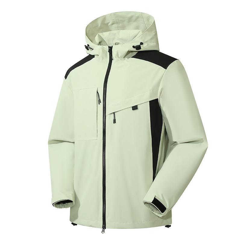 Outdoor Hooded Charging Clothes Men's Tooling Jackets, Spring and Autumn Men's and Women's Windproof and Waterproof Hiking Suits