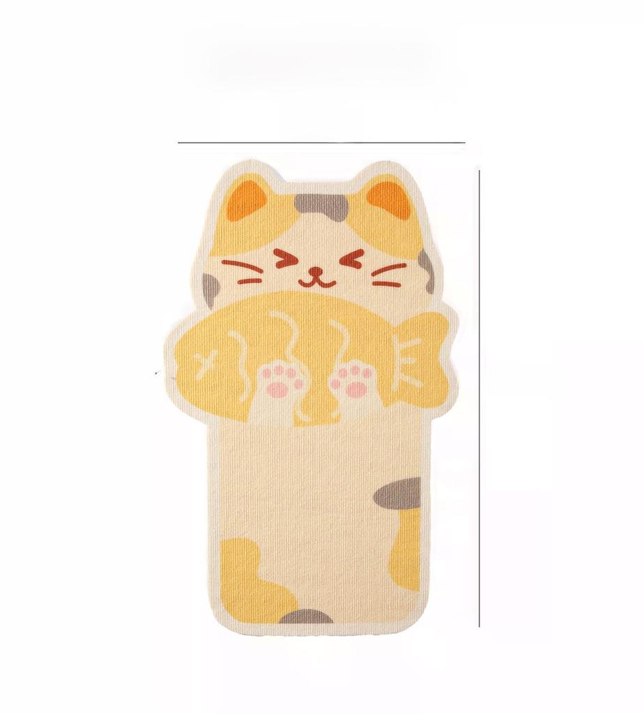 Cartoon Cat Wall Art With Scratchboard And Wearresistant Polyester For Indoor Cats