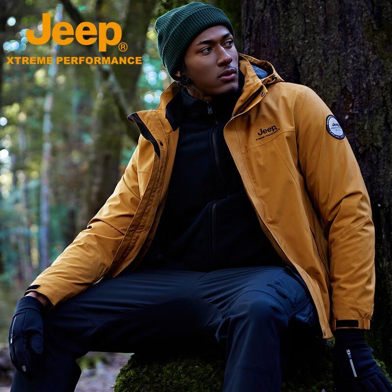 Мужская походная куртка JEEP 3-в-1 с флисовой подкладкой S