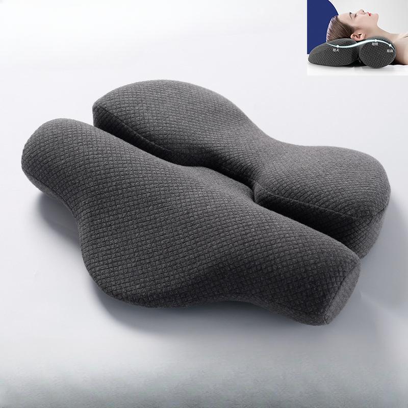 

Memory Pillow Pillow Core Memory Foam Sleep Cervical Vertebra Pillow Butterfly Pillow Home Slow Rebound Neck Pillow 50x42x12cm чорний