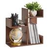 Aibiju Tabletop Desk Document Stationery Small Item Wooden Condiment Kitchen Walnut Wood 40cm Wide X 18cm Deep X 41cm High Rack, Bookshelf, Rack,