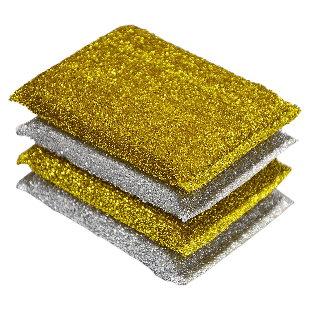 

24 шт. Блестящая губка-скраб для мытья посуды, бытовая губка для чистки, губка для мытья посуды, чистящая подушечка, губка-салфетка для дома, кухни