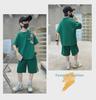 2024 Boys' Cartoon Summer Streetwear Two-Piece Suit - Cool, Trendy Clothing for Medium and Large Children