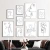 Black And White Line Drawing Couple Kiss Canvas Prints Heart Art Painting Hand In Hand Poster Minimalist Pictures Home Decor