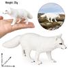 Realistic Animal Models: White Fox, White-tailed Deer, Arctic Fox Children's Gift Toys