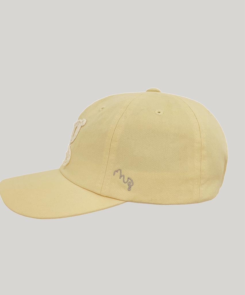 Maugeu Honey Patch Washed Wide Ball Cap Butter