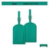 Thickened PU Leather Luggage Tag with Signature Card and Anti-Lost Features