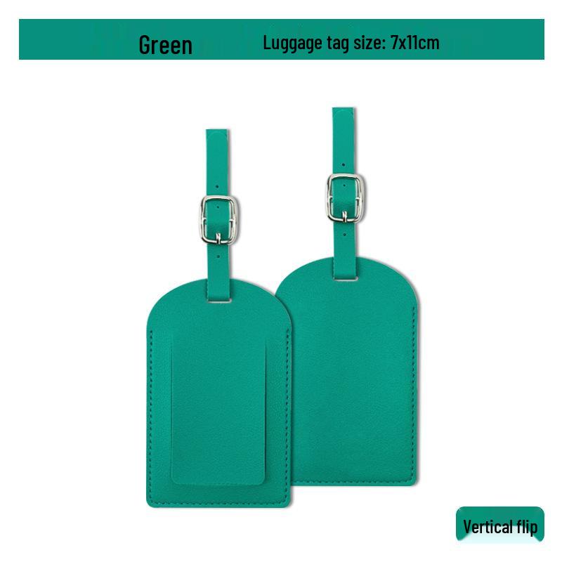 Thickened PU Leather Luggage Tag with Signature Card and Anti-Lost Features