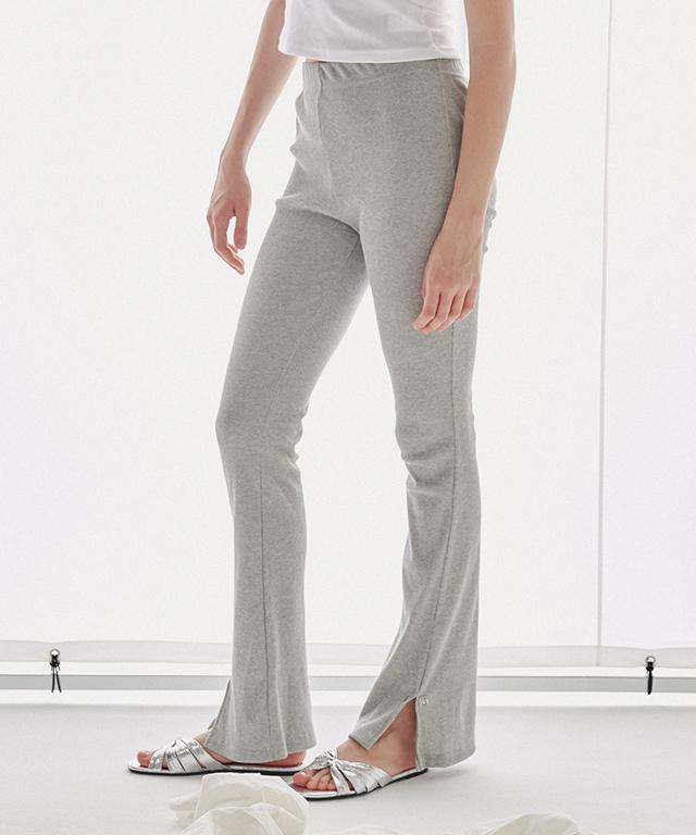 RONRON Logo Layered Golgi Leggins Pants Gray