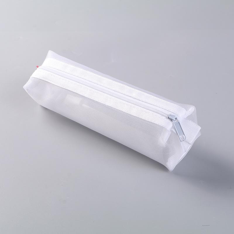 3D Minimalist Clear Mesh Pencil Case - Student Exam Large Capacity Portable Organizer